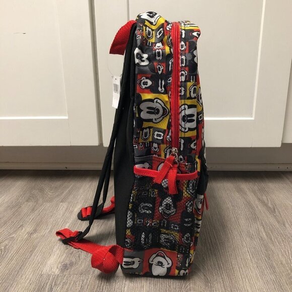 NWT Walt Disney World Backpack Mickey Mouse Black Red Yellow School Bookbag Bag main image 14